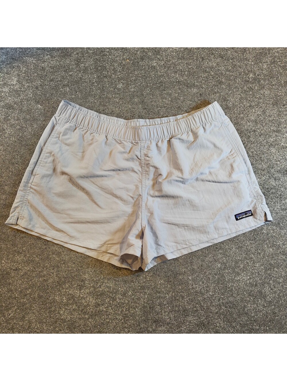 Patagonia Baggies Shorts Light Gray Women's Size Large Activewear Outdoor